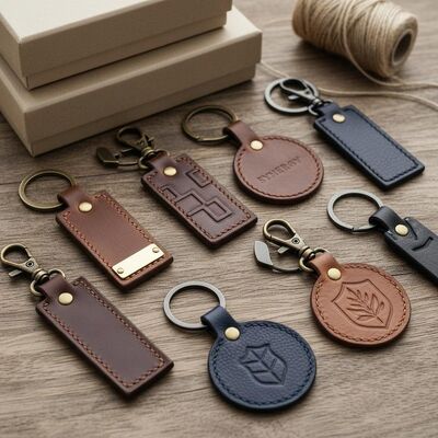 Kurumsal Markalaşma Ürünleri İçin İdeal, Çeşitli Stil ve Özelleştirme Seçenekleri Sunan Dayanıklı Deri Anahtarlıklar
