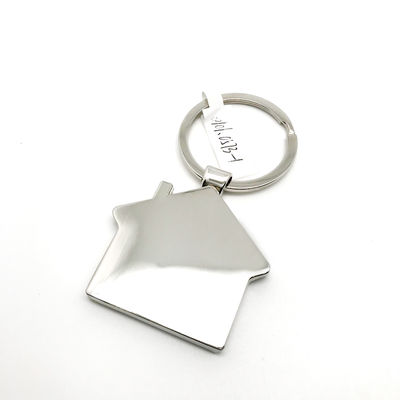 OEM Çinko Alaşım Anahtar halkaları 44x75x6mm Gümüş Renkli
