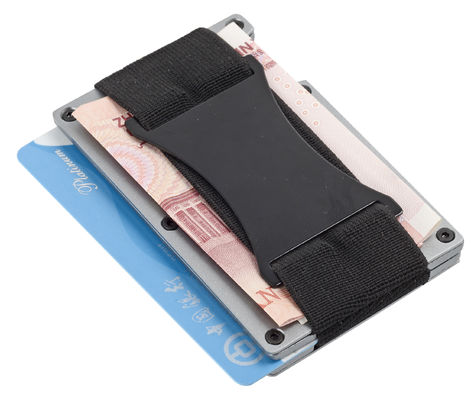 Klasik PU Alüminyum RFID Kilitleme Cüzdanı 8-10 Kartı Korur
