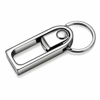 Çinko alaşımlı yapıya sahip dayanıklı metal anahtarlık tutucu, anahtar yönetimi çözümleri için uzun ömür ve sağlamlık sağlar.