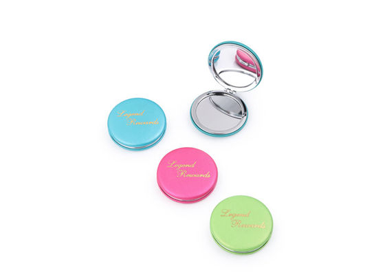 Macaron Promosyon Kozmetik Cep Aynası PU Kompakt Çanta Aynaları