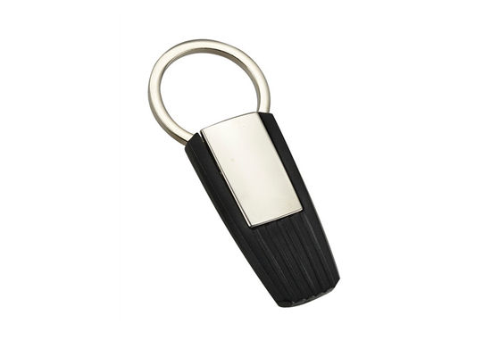 ABS Plastik Çekme Ayrı Anahtarlık Yamuk Metal Logo Anahtarlık Gümüş Elektrokaplama