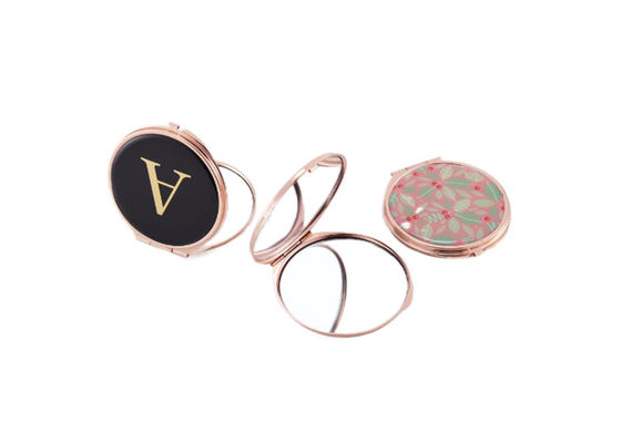ABS Metal Rose Gold Kozmetik Cep Aynası Pantone Küçük Katlanır Ayna