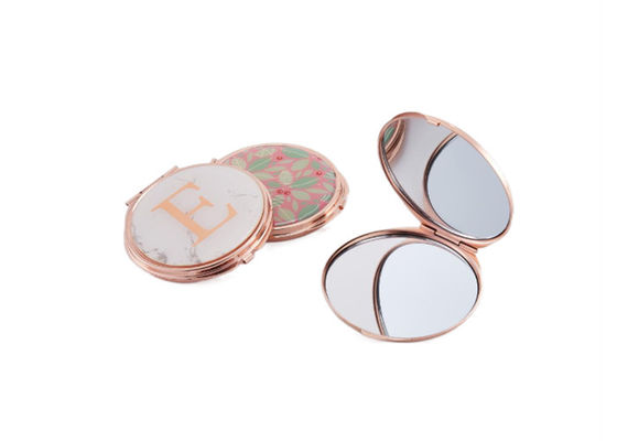 ABS Metal Rose Gold Kozmetik Cep Aynası Pantone Küçük Katlanır Ayna