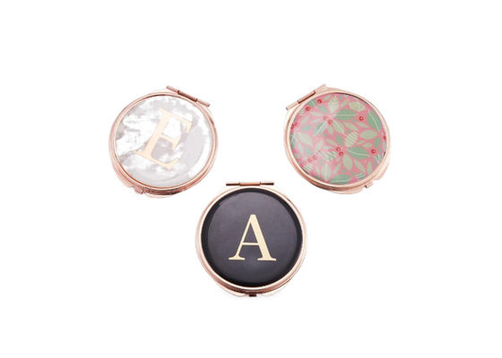 ABS Metal Rose Gold Kozmetik Cep Aynası Pantone Küçük Katlanır Ayna