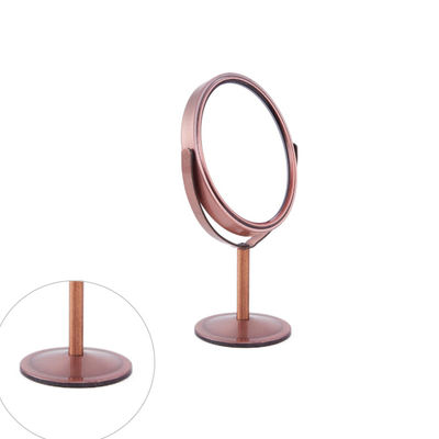İyi fiyat 1X/2X büyütme ile ayarlanabilir Gümüş Döner Masaüstü Makyaj Vanity Mirror çevrimiçi