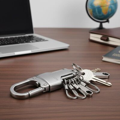 İyi fiyat Dayanıklı Metal Anahtarlık Tutucu Çinko Alaşımlı Yapı Ağır Hizmet Tipi Güçlü Güvenli Anahtar Düzenleyici Ofis Ev ve Seyahat İçin çevrimiçi
