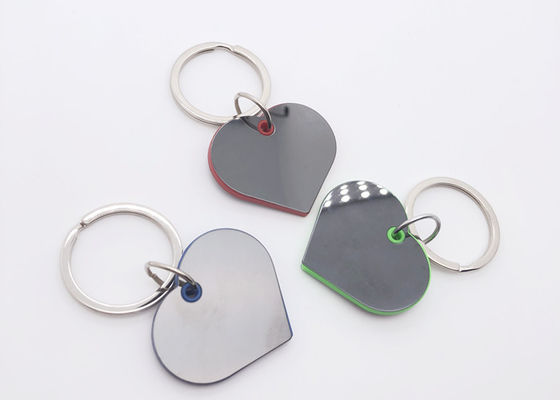 İyi fiyat Demir Anahtarlık Kalp Şekli 4.2mm Nikel Kaplama Metal Plastik Anahtarlık çevrimiçi
